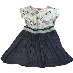 Disney Grey & Black Minnie Mouse Dress Girls Size 5 Casual